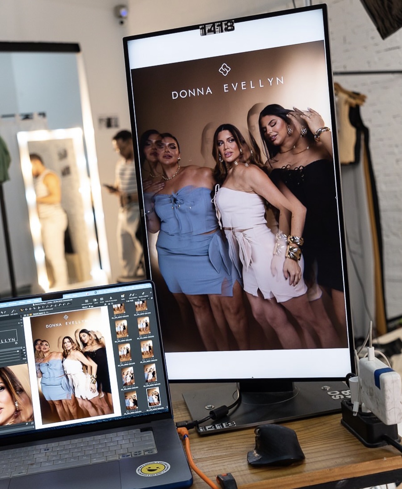 Vougan × Donna Evellyn — bastidor de edição